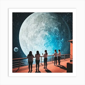 Moon And The Stars 30 Art Print