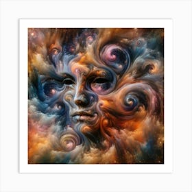 Face in the sky Art Print