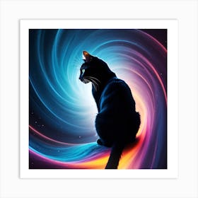 Cat In Space Canvas Print Art Print