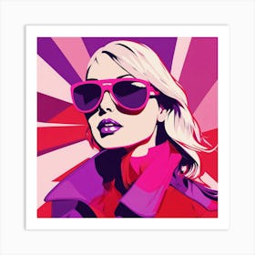 Girl In Sunglasses 1 Art Print