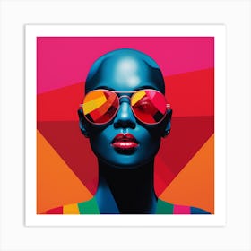 Woman With Sunglasses Art Print