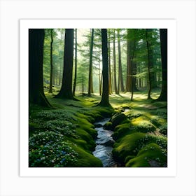 Mossy Forest 13 Art Print