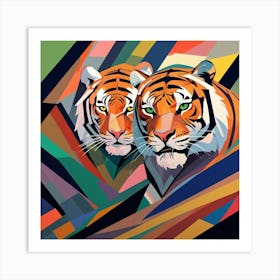 Cubism Art, Tiger 1 Art Print