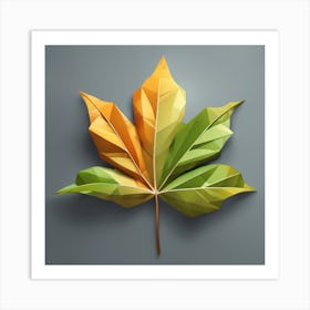 Abstract Maple Leaf Art Print