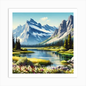 Landscape Painting 8 Art Print