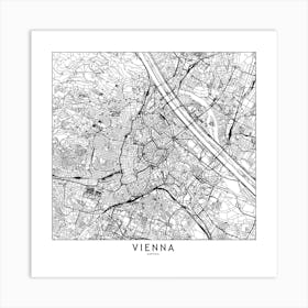 Vienna Map Art Print