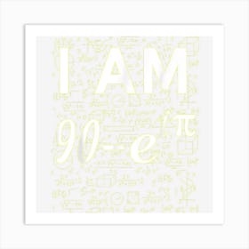 91st Birthday 91 Years Old Math Geek Euler Identity Art Print