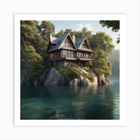 House On The Lake Art Print