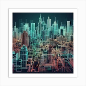 Futuristic Cityscape 28 Art Print