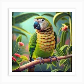 Parrot In The Forest Art Print