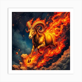 Zodiac Ram 22 Art Print