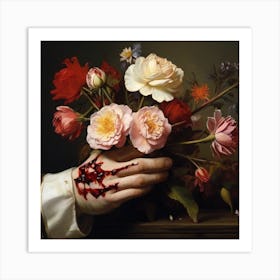 'Blood And Flowers' Art Print