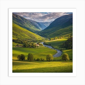 Valleys Of Norway Art Print