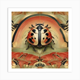 Art Deco Ladybug Art Print