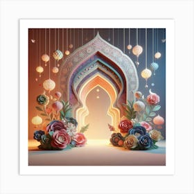 Ramadan Kareem Mubarak Lanterns 7 Art Print