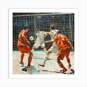 Soccer Players In Action 4 Art Print