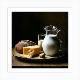 Milk And Bread 1 Art Print