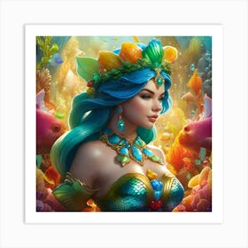 Gummy Bear Mermaid 5 Art Print