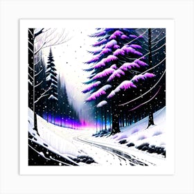 Snowy Forest Art Print