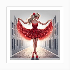 The red shoes Art Print