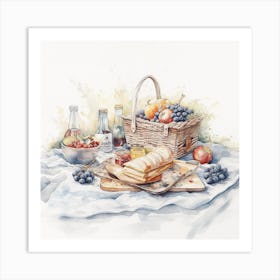 Picnic Basket Art Print