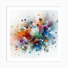 Abstract colorful spots Art Print