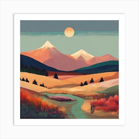 Landscape Painting 8 Art Print