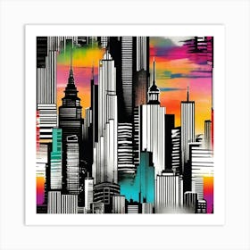 New York City Skyline 67 Art Print