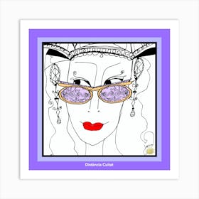 the color purple-Distancia Cuitat POP QUEEN by Jessica Stockwell Art Print