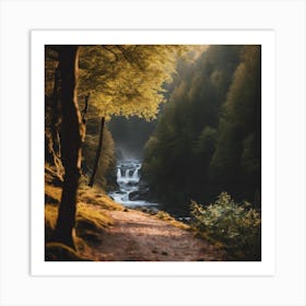 Waterfall In The Forest Art Print