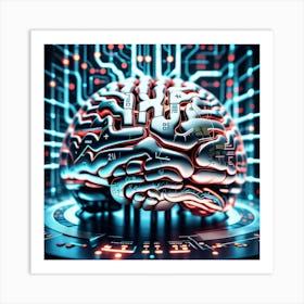 Artificial Intelligence Brain 52 Art Print