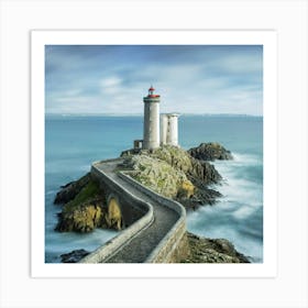 Lighthouse On The Coast Art Print