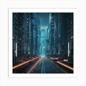 Futuristic City 1 Art Print