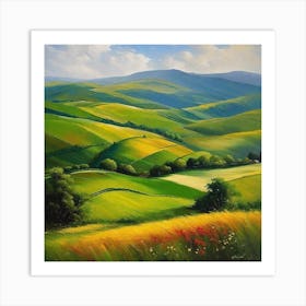 Green Hills 5 Art Print