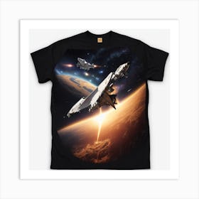 Spaceships In Space Art Print