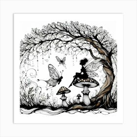 Fairy In The Forest 54 Art Print