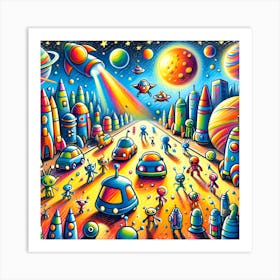 Super Kids Creativity:Alien City Art Print