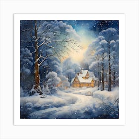 Pastel Glow Yuletide Charm 1 Art Print