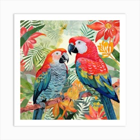 Bird In Nature Parrot 1 Art Print