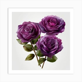 Purple Roses Art Print