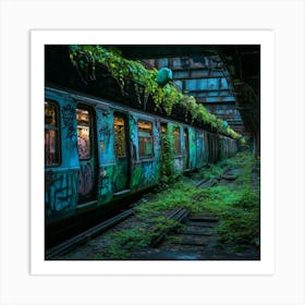 Abandoned Train Art Art Print