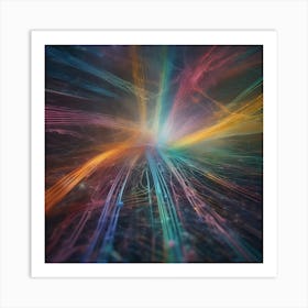 Abstract Image Of Colorful Lines 3 Art Print