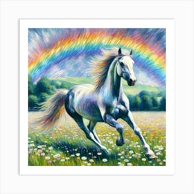 Rainbow Horse 4 Art Print