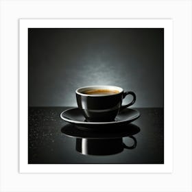 Black Coffee Cup 1 Art Print