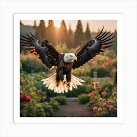 Bald Eagle In Flight Art Print