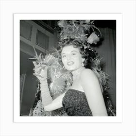 Mrs Eunice Gayson At The Room 21 Christmas Party December 1954 Art Print