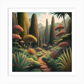 Low Poly Landscape Art Print