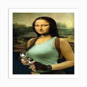Mona Lisa tomb raider Art Print