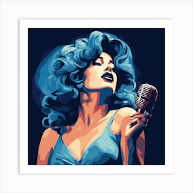 Singer girl Art Print