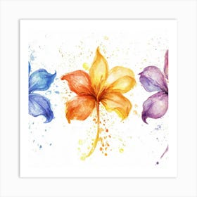 Watercolor Flowers 5 Art Print